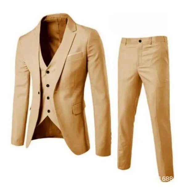 Men’s Premium 3-Piece Slim Fit Suit – Elegant Formal Set