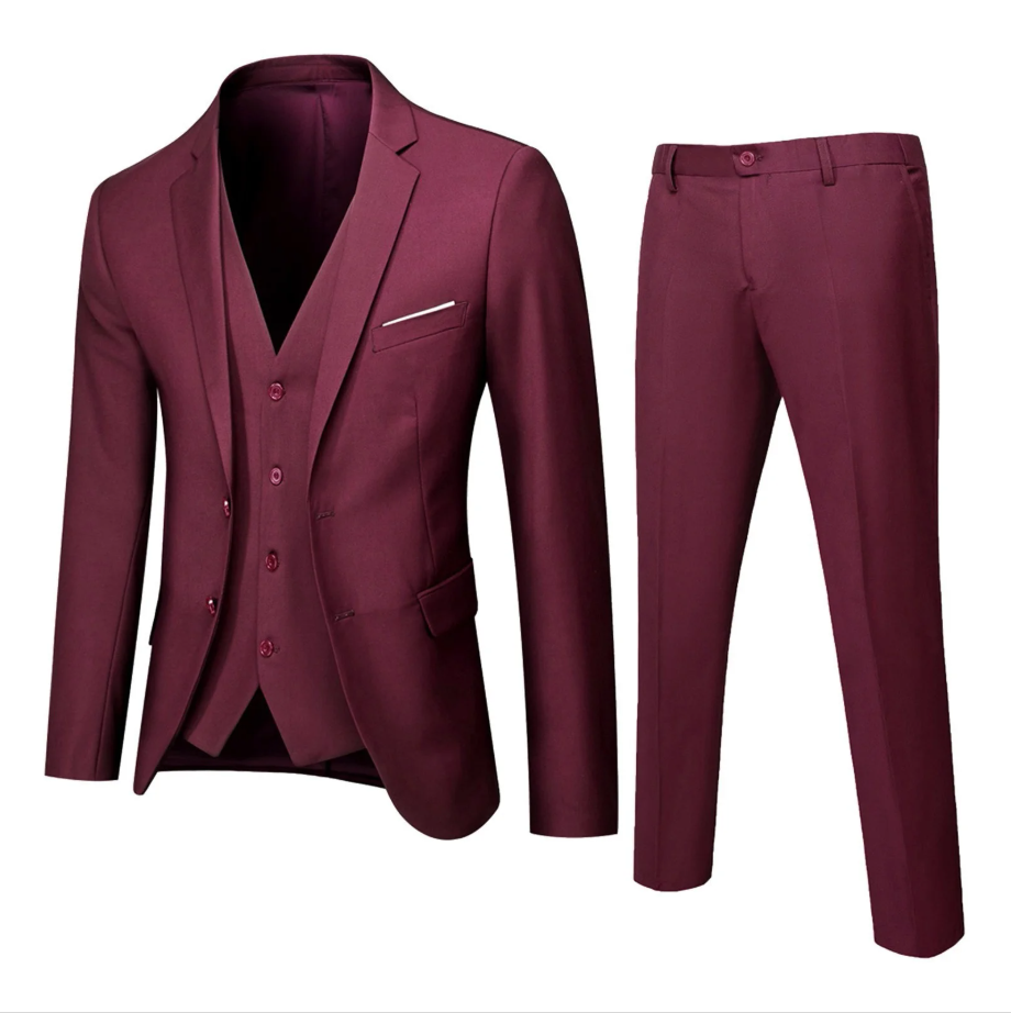 Men’s Premium 3-Piece Slim Fit Suit – Elegant Formal Set